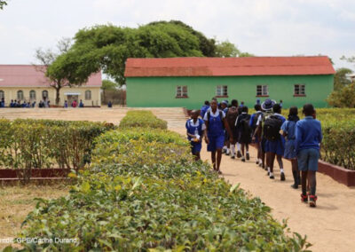 Students walk to class at Murape Primary School, Zimbabwe.