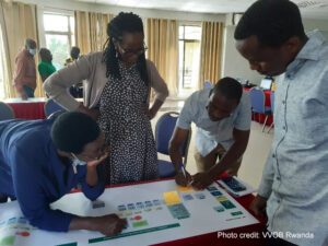 A working group of teachers around a table 