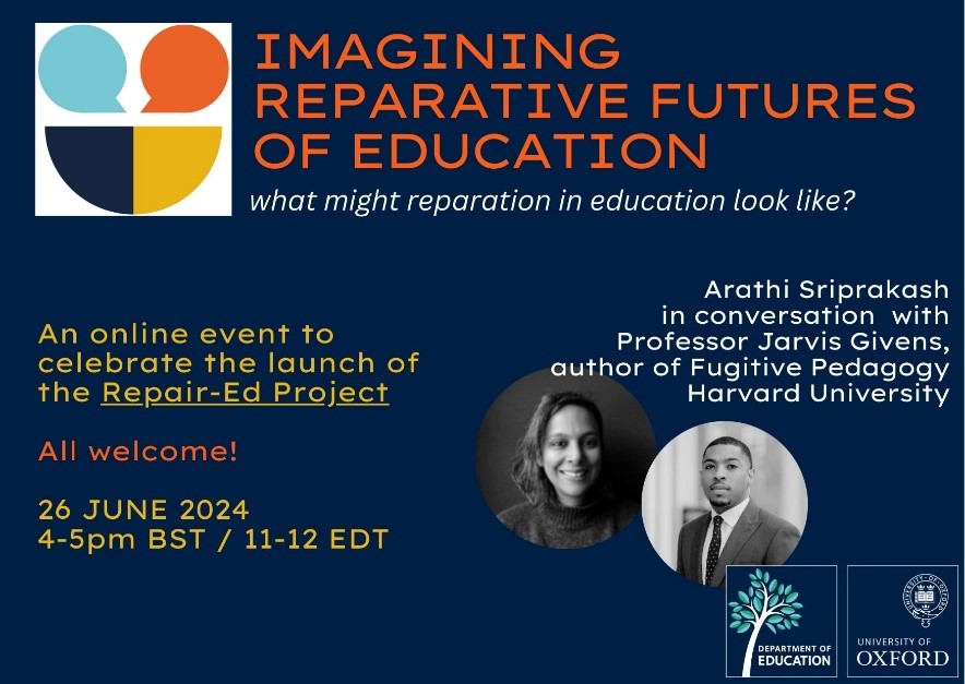 Reparative Futures of Education (Repair-Ed) project launch