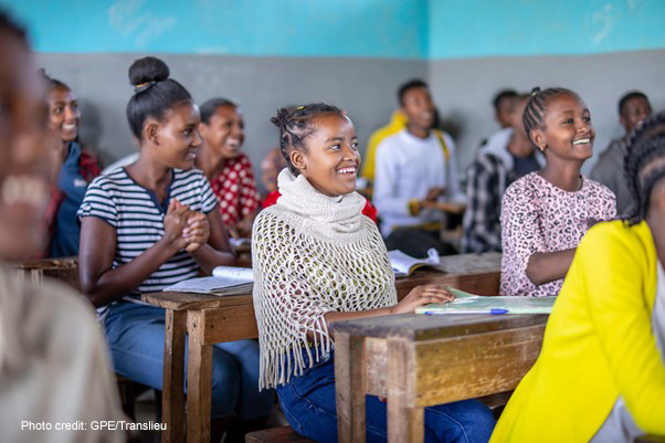 Students in a class in at Yirba Yanase Primary and Secondary School in Hawassa, Ethiopia, 2023.