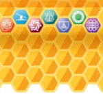 Yellow background with UKFIET 2025 conference theme icons