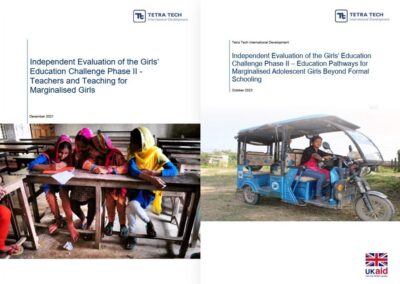 Collage of report covers on the GEC with Tetra Tech logos