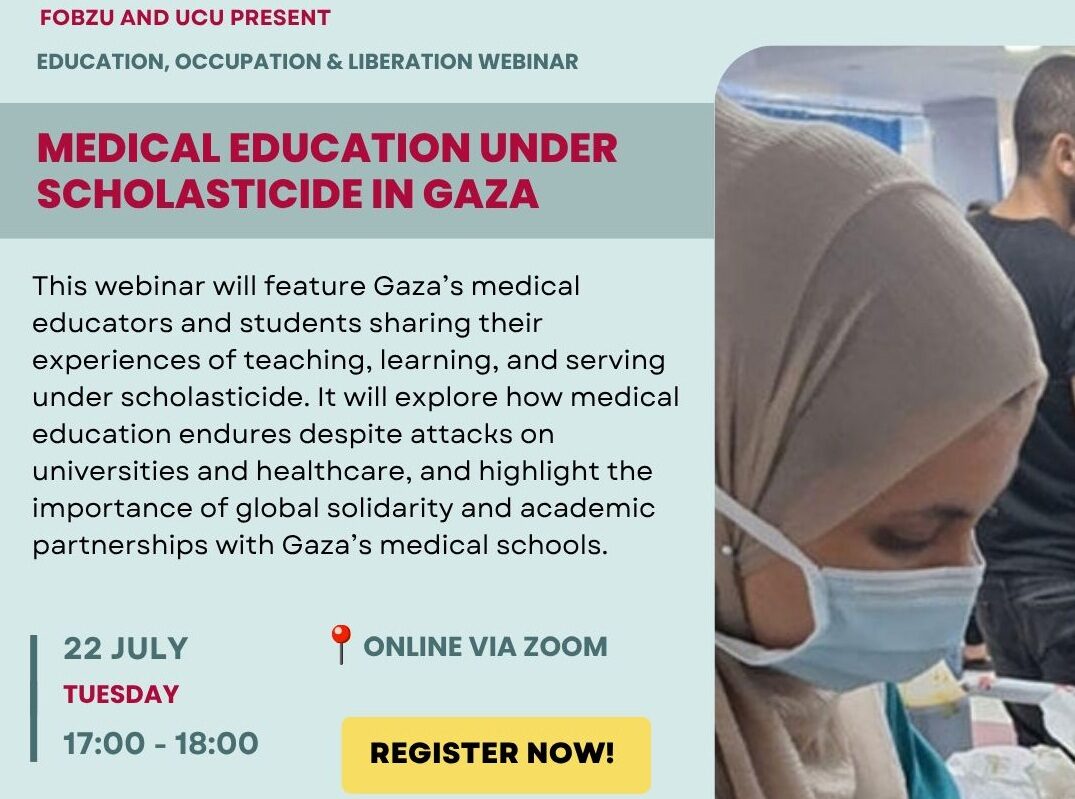 Medical Education Under Scholasticide in Gaza