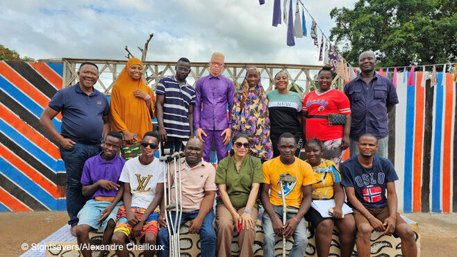 A group photo of Sightsavers research team in Sierra Leone