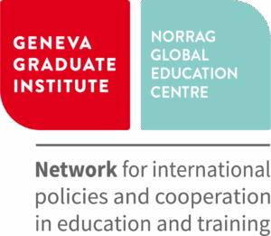 NORRAG logo - Genva Graduate Institute - NORRAG Global Education Centre. Network for international policies and cooperation in education and training.