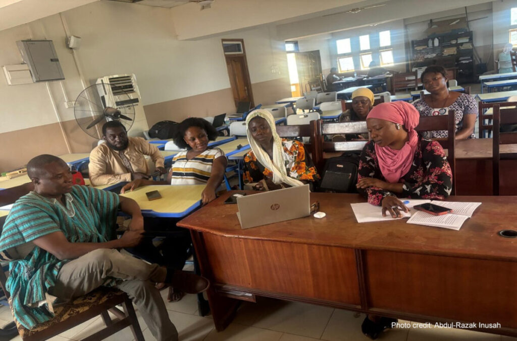 Discussion with in-service teachers at UDS, Tamale.