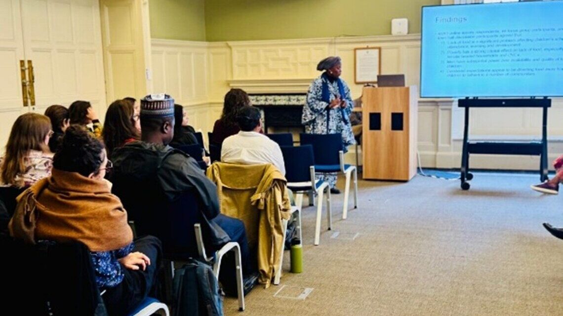 Hadiza Umar presenting in a session at the UKFIET 2025 conference