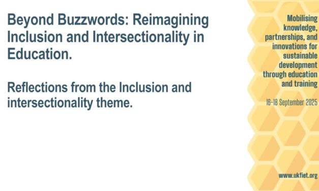 Beyond buzzwords: reimagining inclusion and intersectionality in education holding slide for webinar post conference 2025