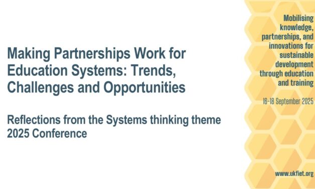 Holding slide for Systems thinking webinar post 2025 UKFIET confernce
