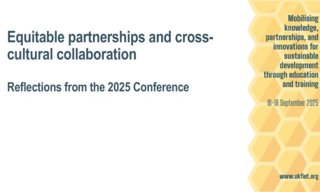 Title slide for Equitable Partnerships webinar post UKFIET 2025 Conference