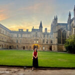 The blog author at the university of Oxford, where the UKFIET 2025 conference brought together researchers and practitioners around the world to discuss equitable and inclusive education practices.