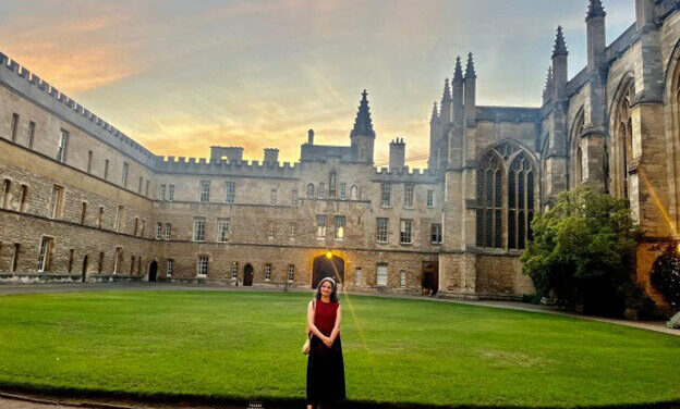 Placing Compassion The blog author at the university of Oxford, where the UKFIET 2025 conference brought together researchers and practitioners around the world to discuss equitable and inclusive education practices.