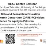 The Data and Research in Education Research Consortium (DARE-RC) vision: Evidence for equity in Pakistan