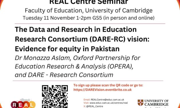 Poster advertising the seminar at REAL Centre 11-11-25