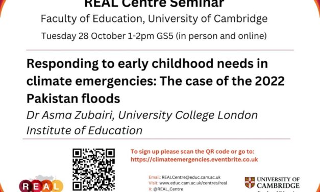 Poster advertising the seminar on 28 October at REAL Centre