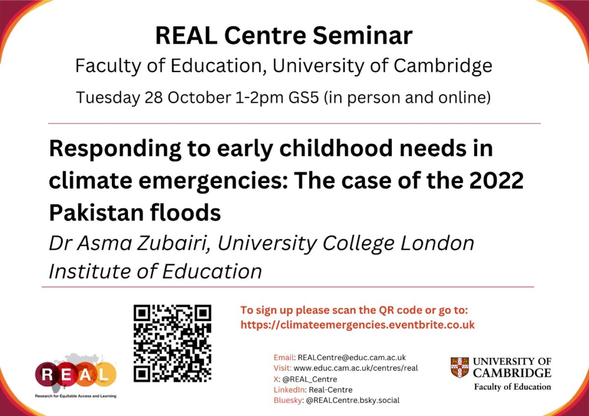 Responding to early childhood needs in climate emergencies: The case of the 2022 Pakistan floods