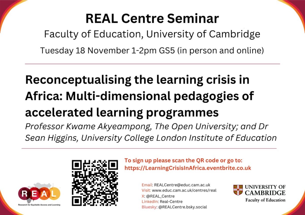 Reconceptualising the learning crisis in Africa: Multi-dimensional pedagogies of accelerated learning programmes