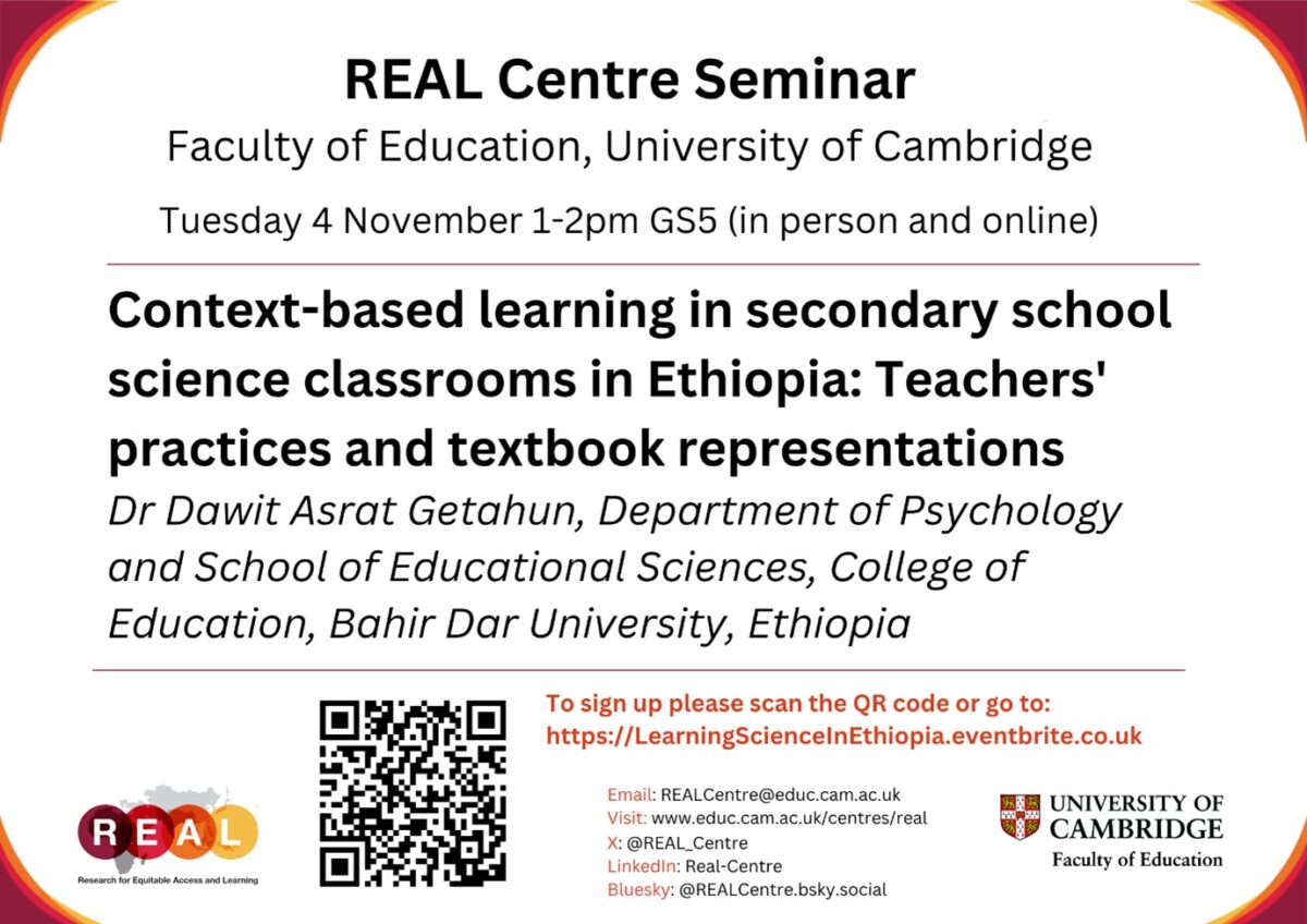 Context-based learning in secondary school science classrooms in Ethiopia: Teachers' practices and textbook representations