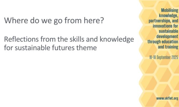 Holding slide for Skills and Knowledge webinar post UKFIET 2025