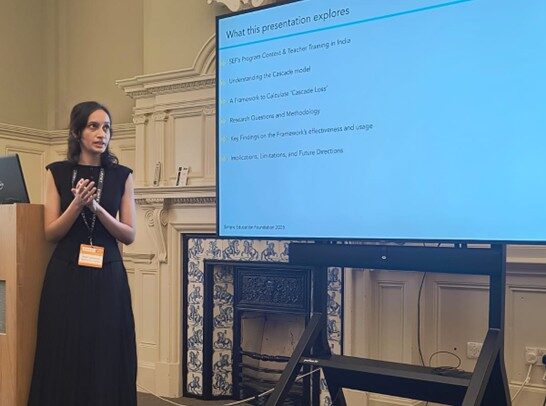 grappling with familiar Srinidhi Lakshmanan presenting at the UKFIET 2025 conference.