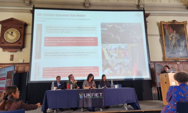 Photo of the panel presenting at the UKFIET Conference 2025