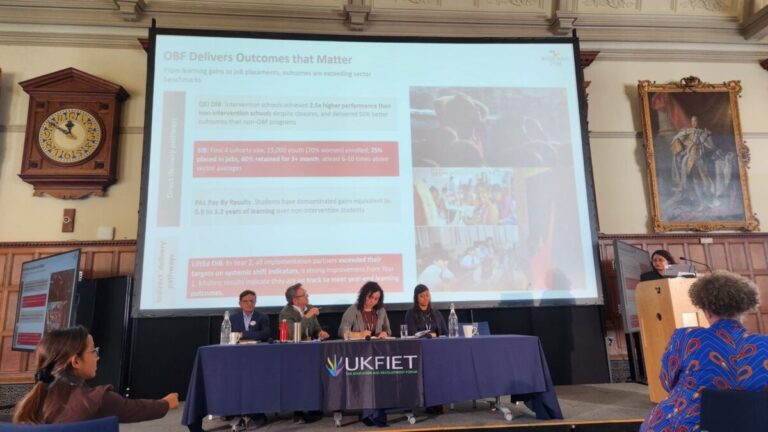 Photo of the panel presenting at the UKFIET Conference 2025