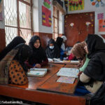 Girls studying at the Government Girls Primary School Nishtar Colony, Lahore, Pakistan