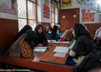 Girls studying at the Government Girls Primary School Nishtar Colony, Lahore, Pakistan