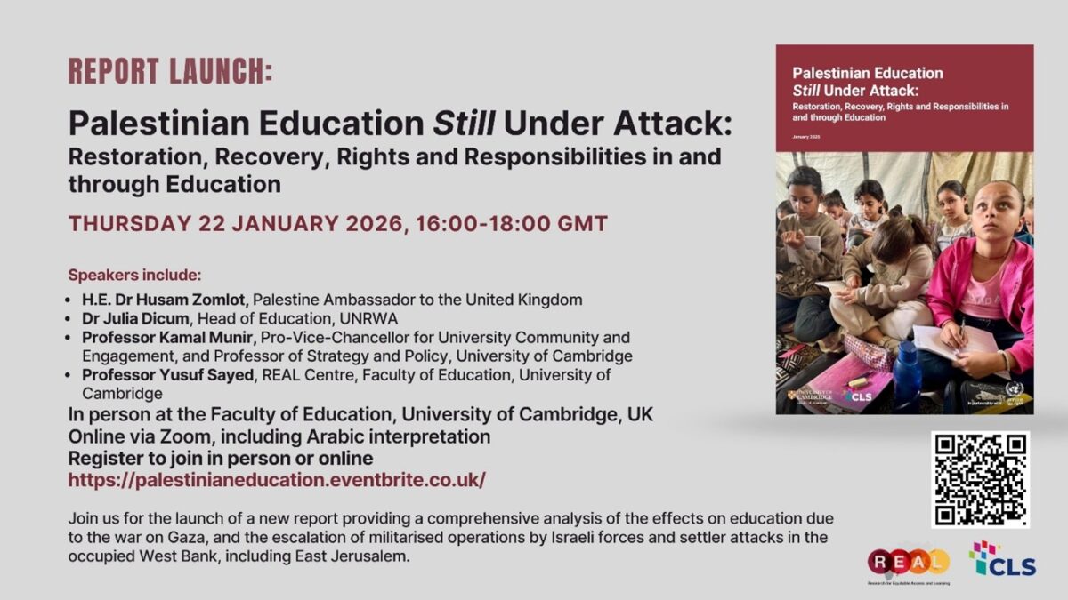Report launch event - Palestinian Education Still Under Attack