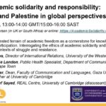 Academic solidarity and responsibility: Africa and Palestine in global perspectives