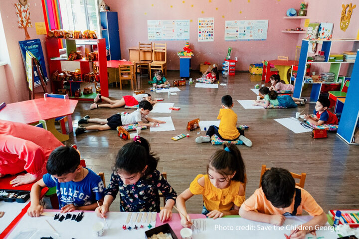 Classroom with pre-primary children where the programme was scaled, Georgia.