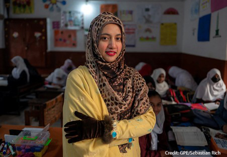 Sehar Ali teaches math at the afternoon school programme for girls. Government Girls Primary School Nishtar Colony, Lahore, Pakistan.
