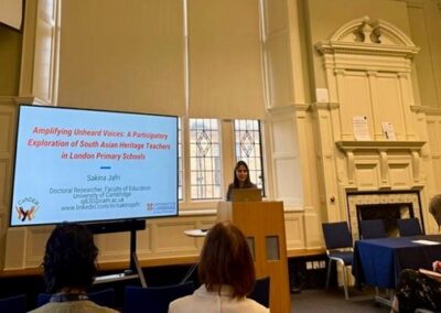 Sakina Jafri presenting at the UKFIET conference 2025.