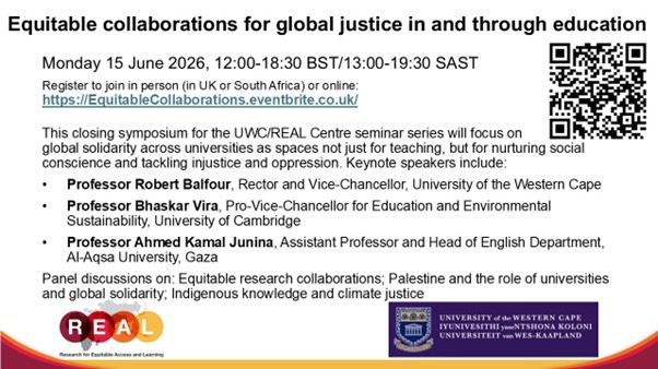 Symposium: Equitable collaborations for global justice in and through education