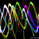 Visualisation of a soundwave.