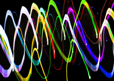 Visualisation of a soundwave.