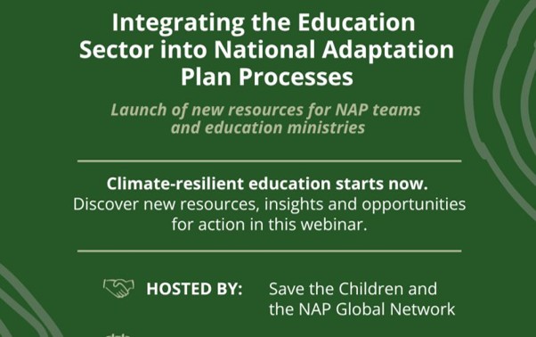Integrating Education into National Adaptation Plans (NAPs) – Launch of New Resources for NAP Teams and Education Ministries